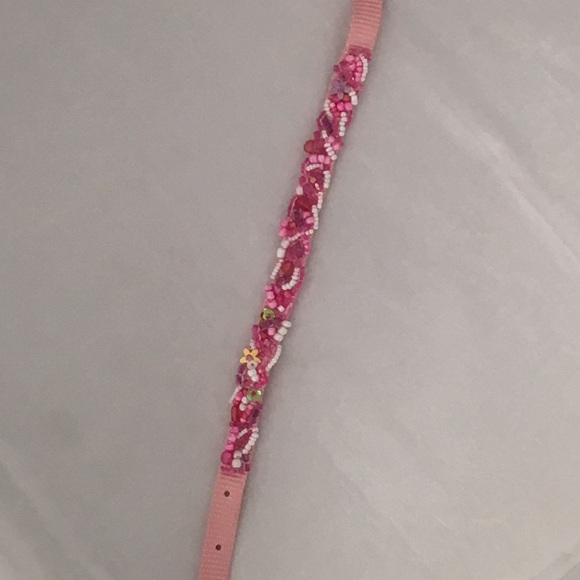 Pink Beaded Dog collar - Picture 4 of 5